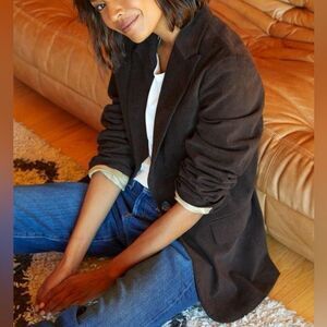 NEW Outerknown Henry Corduroy Boy Blazer Chocolate Brown Size 6 Preppy, Classic